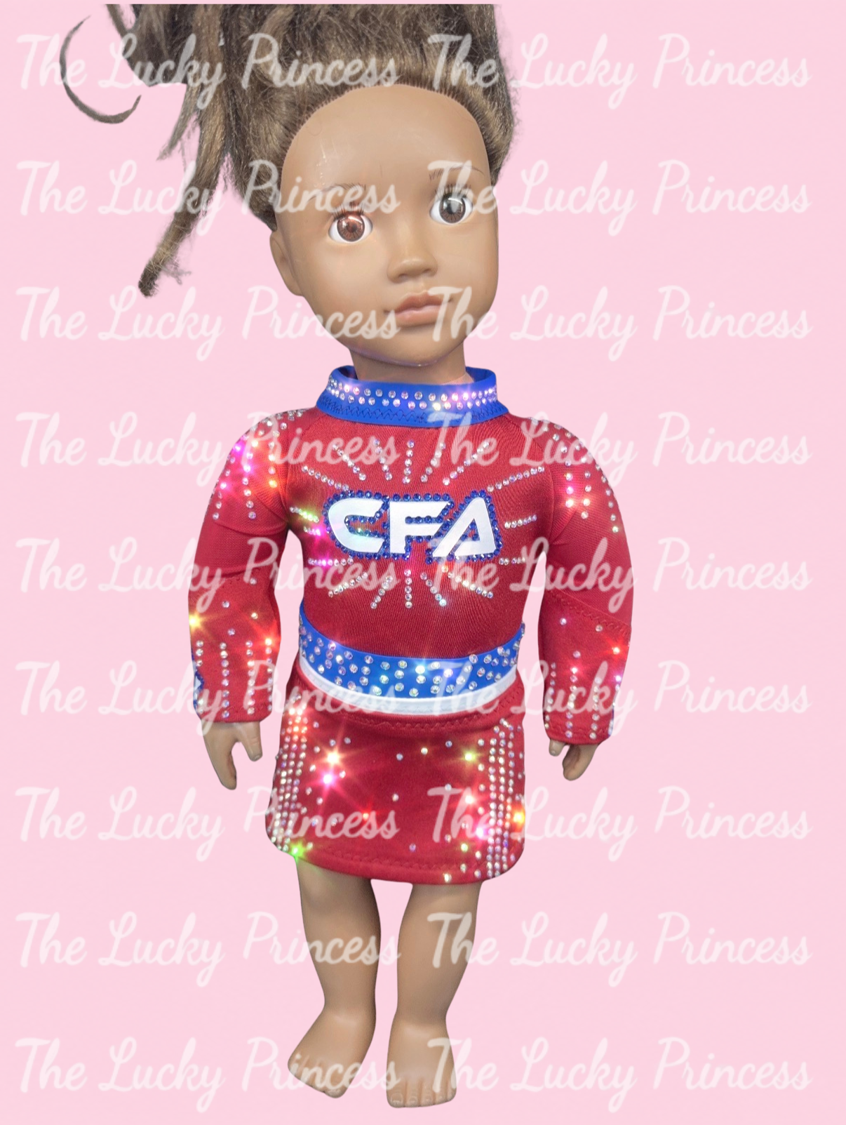 CFA Cheer Florida Allstars made to match uniform for any 18" doll made in American