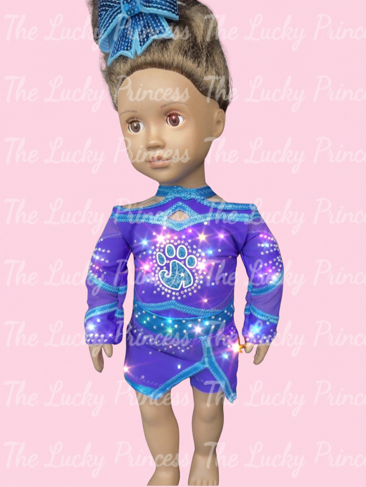 Custom Jaguars uniform cheer for American Girl Doll 18”