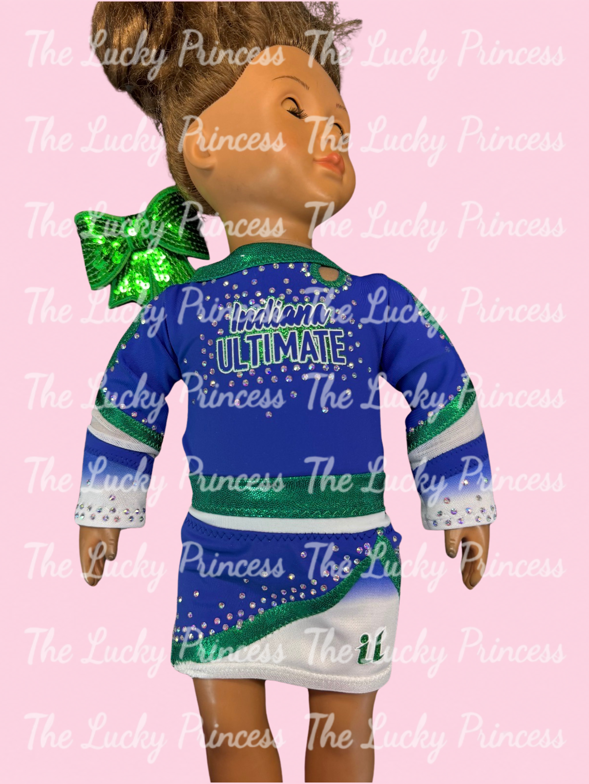 Custom 18' doll girl Elite Indiana ultimate uniform for cheer American girl 18”