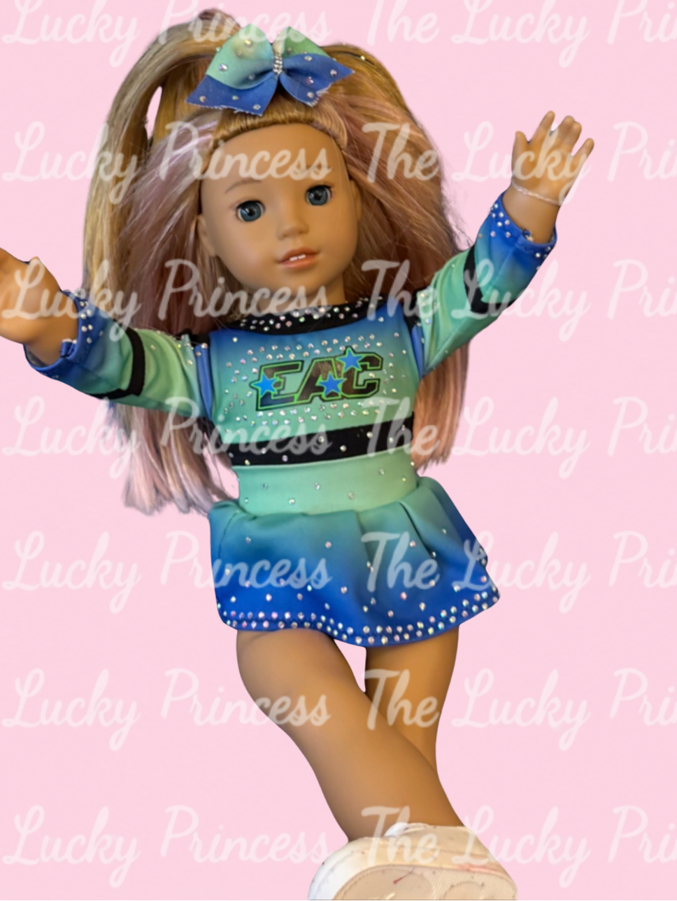2026 EAC ombre uniform with matching bow for American girl