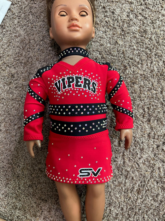 Prep Novice VIPERS  doll 18” made to match all star Christmas uniform American girl generation build bear