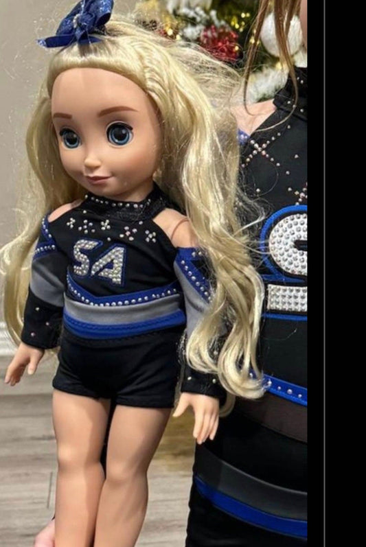 SA cheer uniform for American girl doll 18” Doll made to match good luck spirit gift