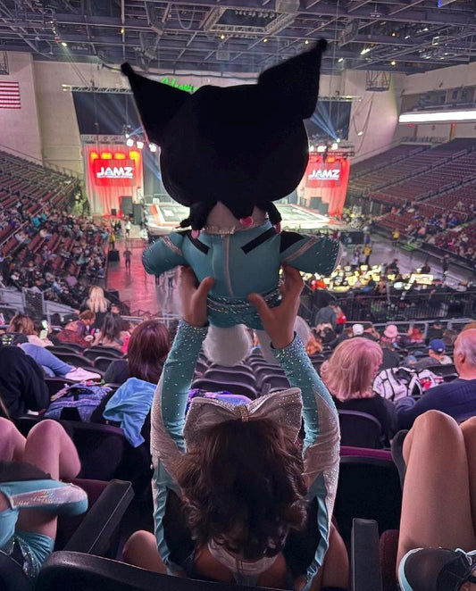 Custom Mascot animal plushie uniform made to match cheer uniform logo team pet or build a bear