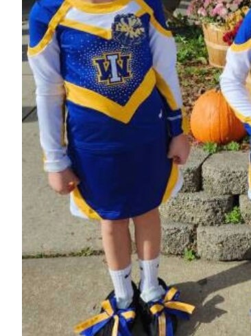 WI LIONS cheer uniform for American girl doll 18” west islip