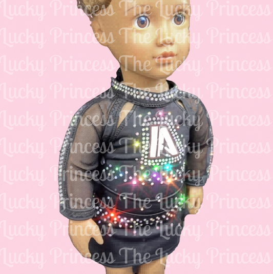 2027 ia cheer uniform for American girl doll 18” Infiniti athletics made to match