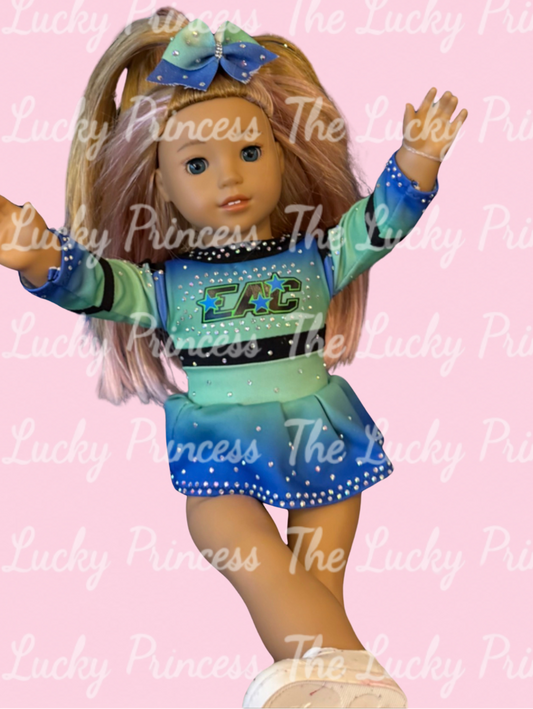 2026 EAC ombre uniform with matching bow for American girl