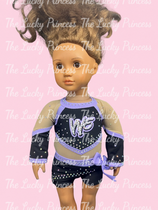 Winnersville Elite WE cheer uniform for American girl doll 18” gift made to match