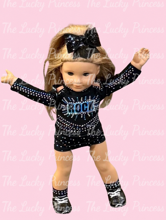 2027 ROCK one piece cheer uniform for American girl doll 18” gift