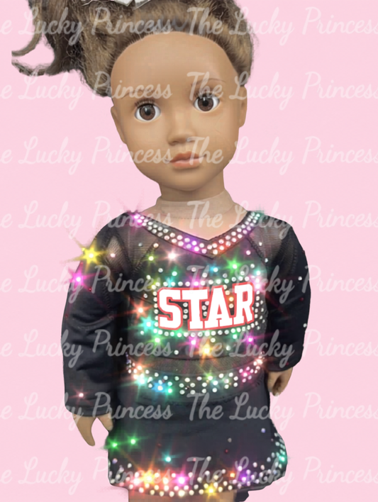 Custom Star uniform for AG 18” girl doll made to match all star allstar gift Christmas