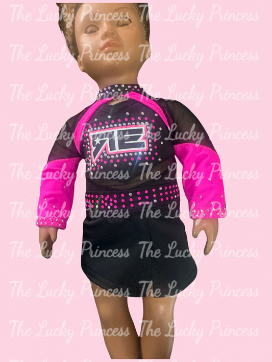 United RE uniform hot pink black for American girl doll 18”