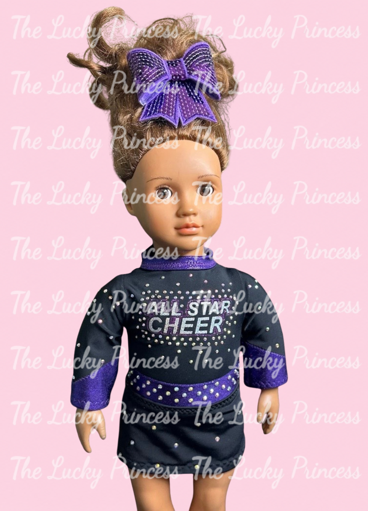 Semi Customized Not Trademarked Uniform black white red blue green purple bow match american