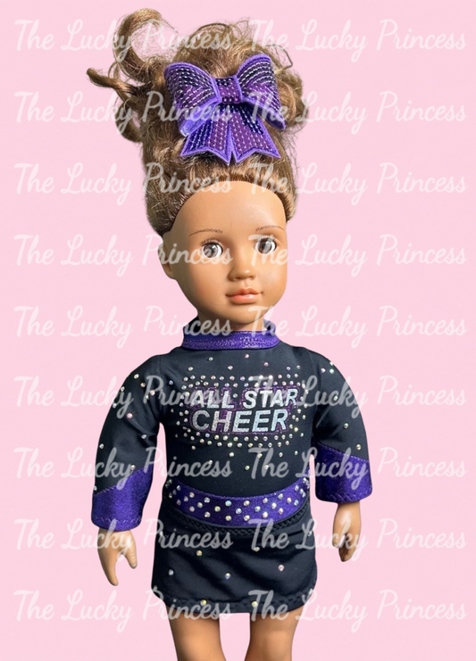 Semi Customized Not Trademarked Uniform black white red blue green purple bow match american
