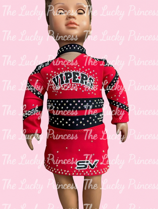 VIPERS  doll 18” made to match all star Christmas uniform American girl generation build bear