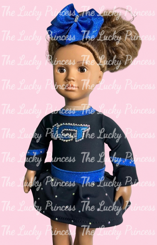 ICT cheer uniform for American girl doll 18” made to match good luck charm legacy