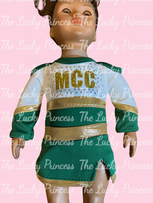 MCC cheer uniform for American girl doll 18” our generation dolls gift