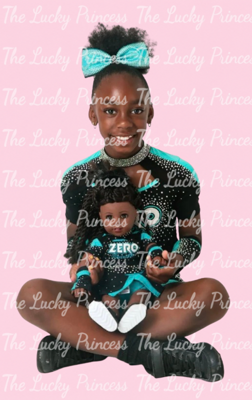 2025 zero gravity   - front and back logos with stones and mesh -  for American girl doll 18”