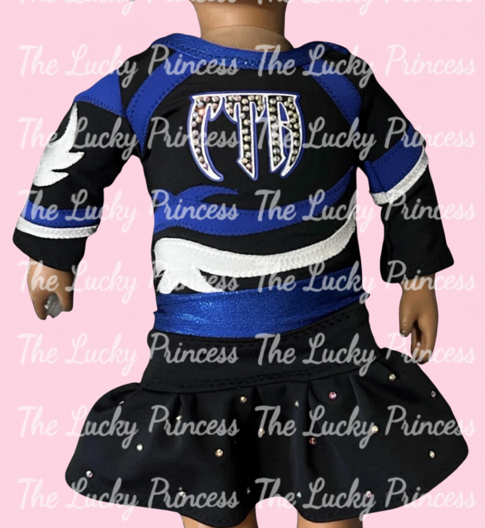 CTA cheer uniform for American girl doll 18” made to match spirit good luck gift champion training