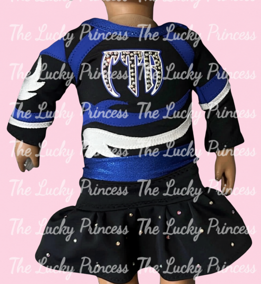 CTA cheer uniform for American girl doll 18” made to match spirit good luck gift champion training