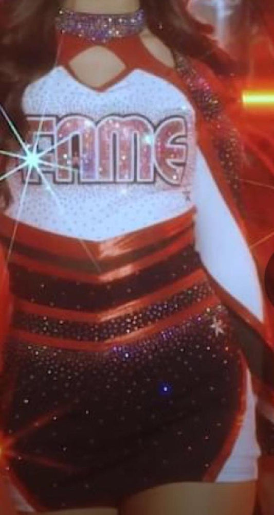 Custom 2025 Elite FAME cheer uniform for American girl 18” doll made to match present gift *team pricing*