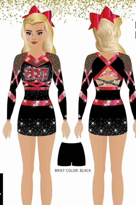 2025 ECCT cheer uniform for American girl or any 18” doll with bow
