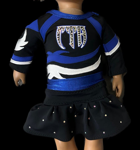 CTA cheer uniform for American girl doll 18” made to match spirit good luck gift champion training